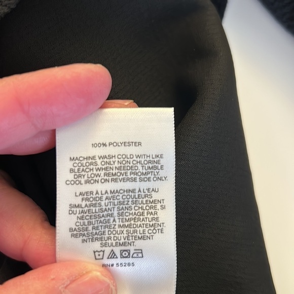 Express Black Boho Long Sleeve Top Size Medium - Picture 6 of 6